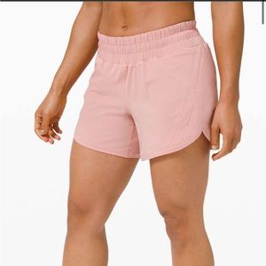 Lululemon Track That Mid-Rise Lined Short 5" pink puff size 10